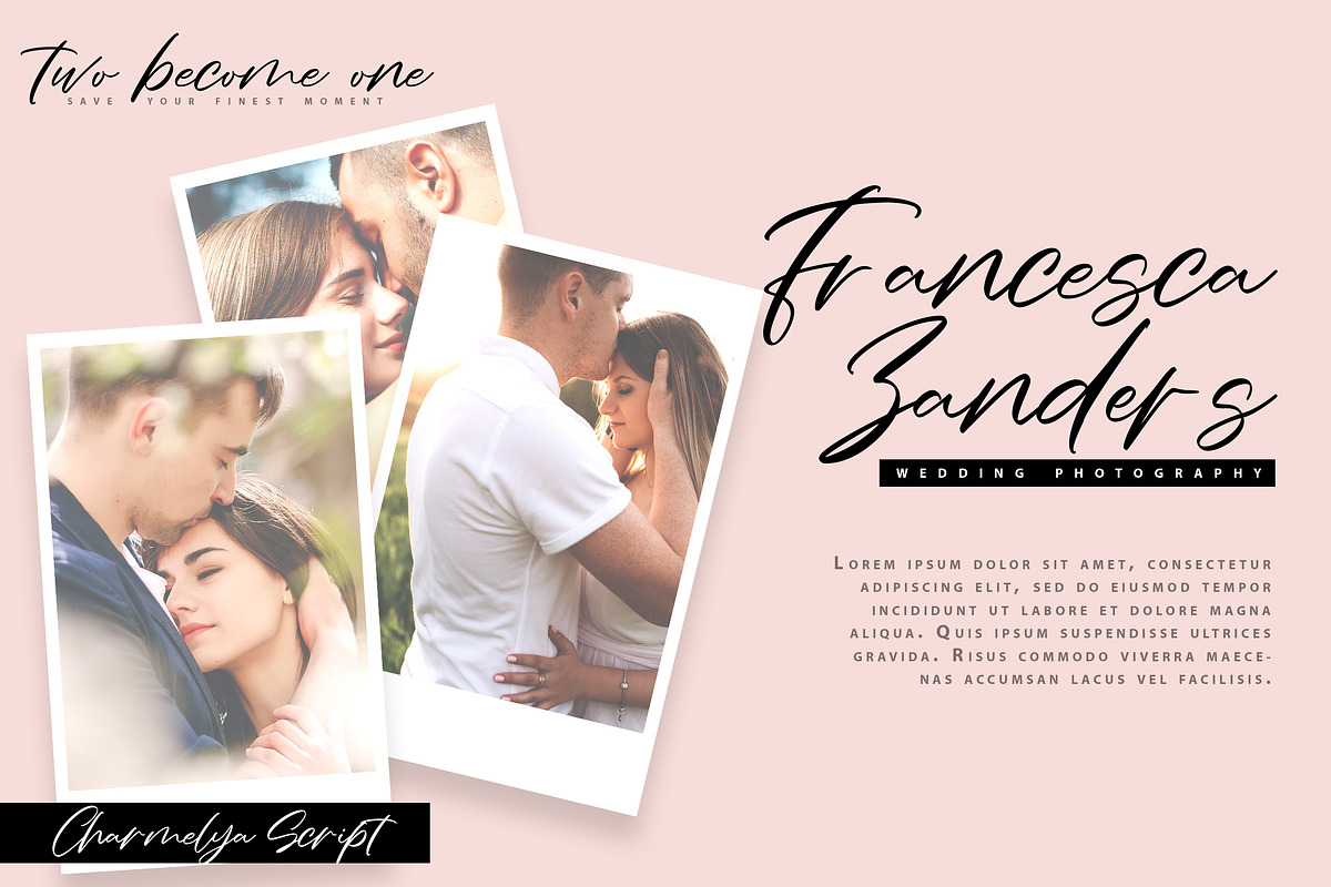 Charmelya – Handwriting script font, a Script Font by Typefactoryco (Photo 4 of 7)