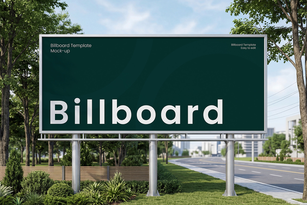Street Billboard Mockup Bundle, an Advertising Mockup by graphypix (Photo 2 of 7)