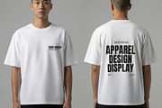 Back & Front View T-Shirt Mockup, a Product Mockup by graphypix (Thumbnail 1 of 4)