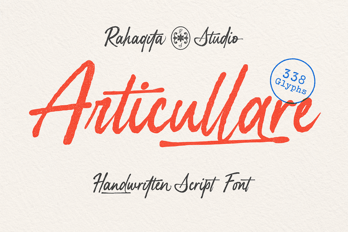 Articullare, a Handwritten Font by Rahagita Studio (Photo 1 of 14)