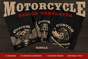 Motorcycle vector design set #1