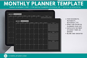 Monthly Planner Template, a Stationery Template by Traveling Designer (Thumbnail 1 of 3)