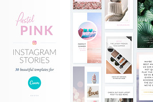 Instagram Stories Pastel Pink CANVA