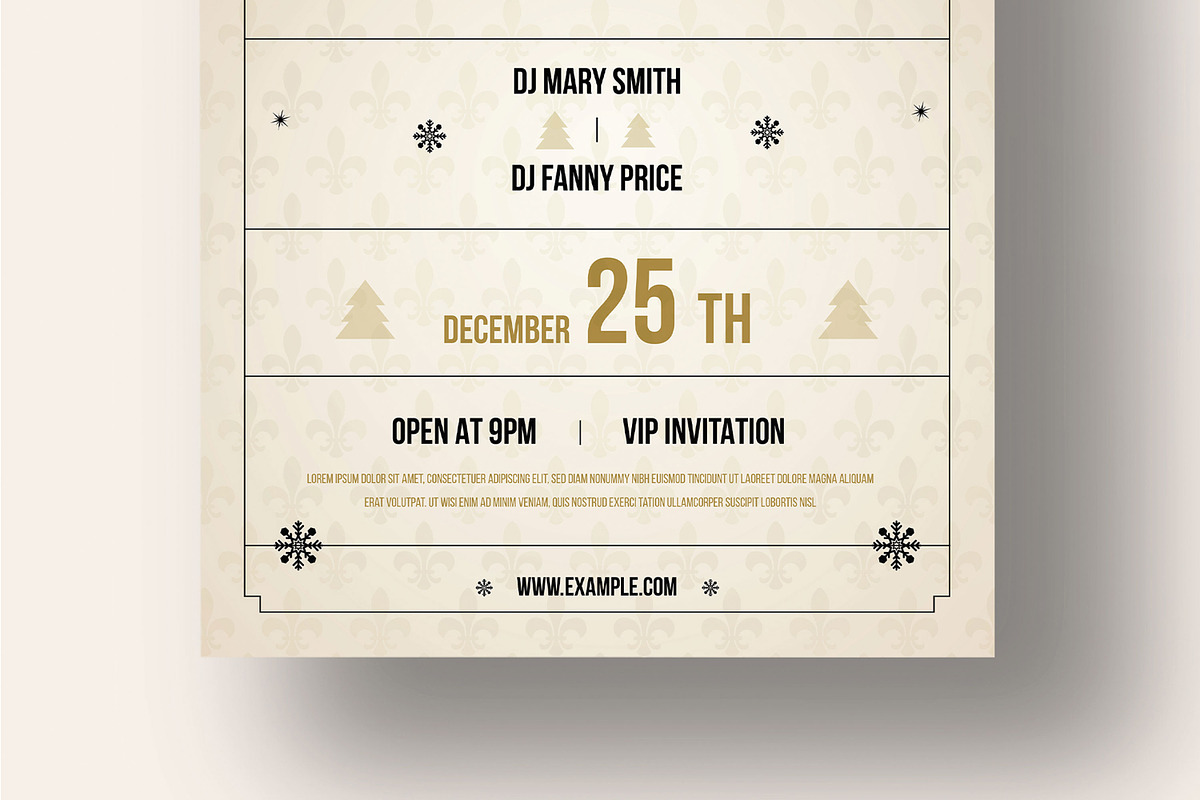 Christmas Party Invitation Templates, a Flyer Template by MightyDesign (Photo 3 of 8)