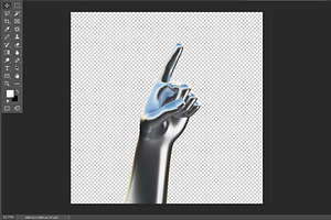 3d Hands Set. Chrome Gestures