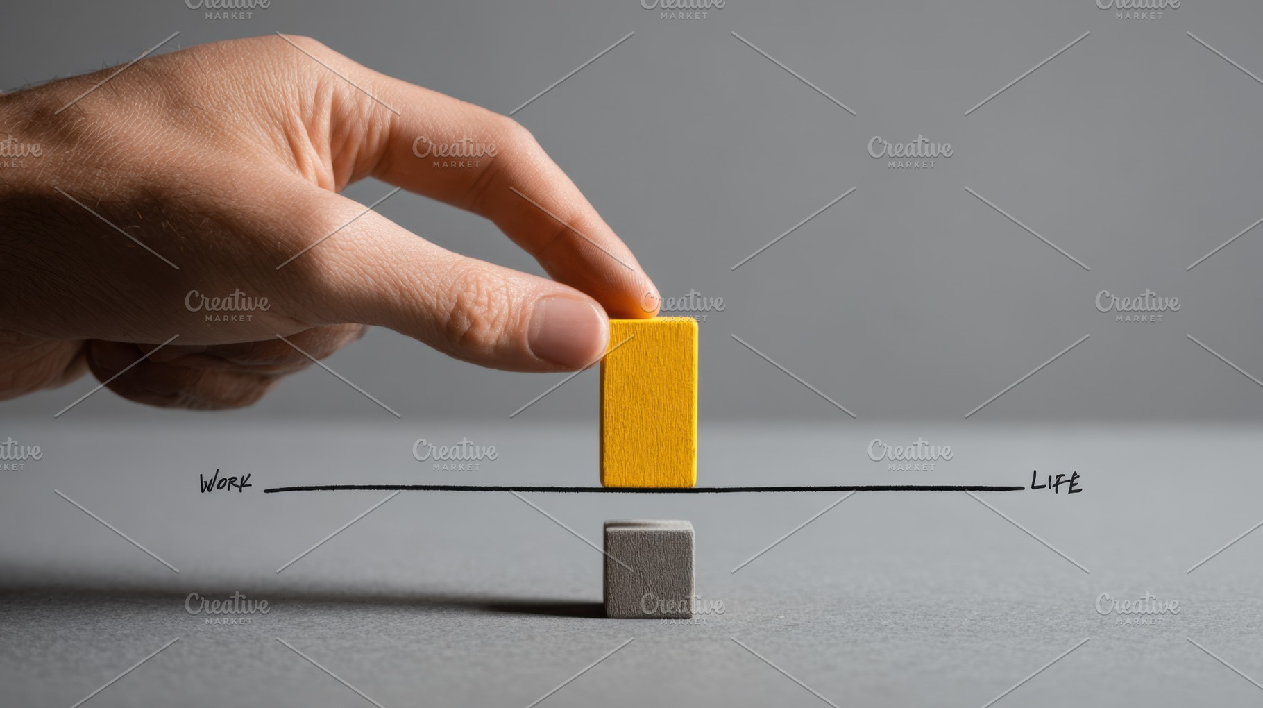 Balancing work and life with blocks, a Photo by Beautiful things