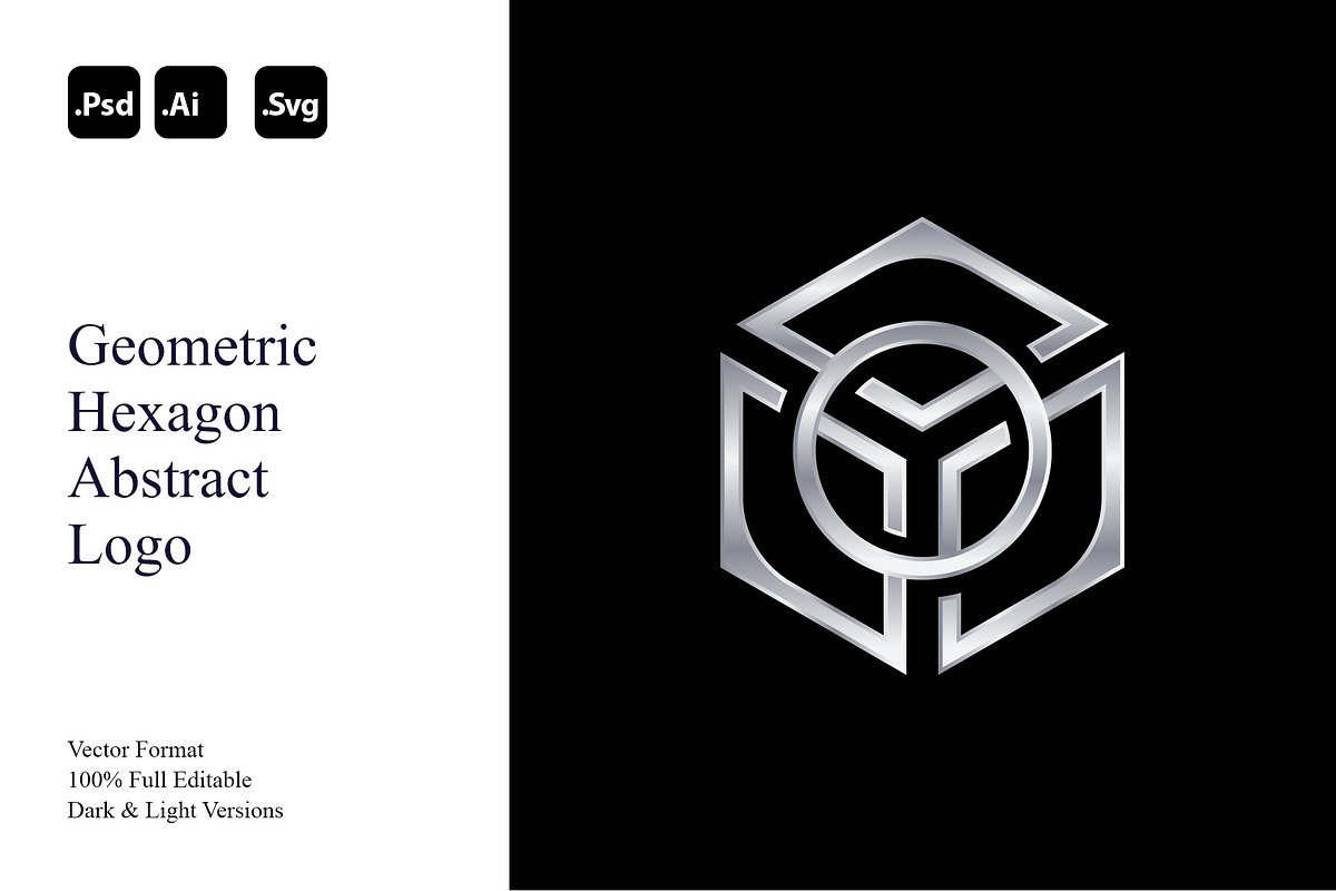 Geometric Hexagon Abstract Logo