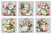 Summer Fruit Basket Clipart, an Illustration by Black Bird Studio (Thumbnail 4 of 5)