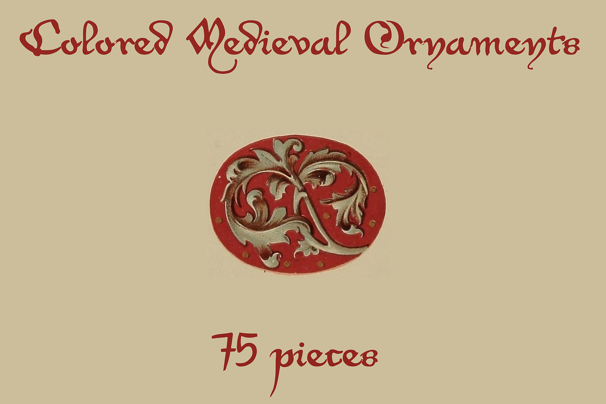 Colored Medieval Ornaments, an Object Graphic by Intellecta Design (Photo 2 of 12)