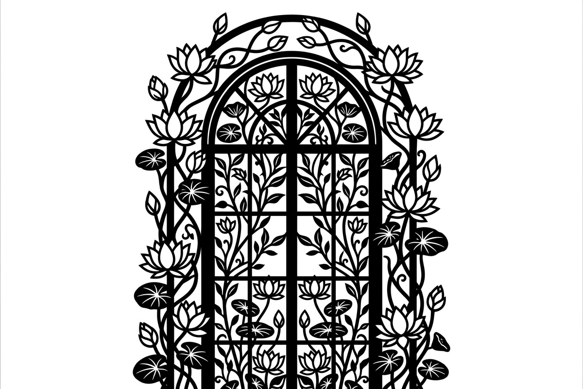 50 Floral French Window Ornament, a Decorative Illustration by Amazin_art (Photo 27 of 44)