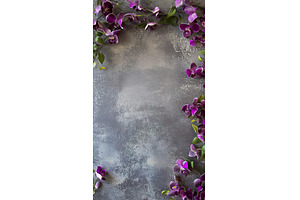 Elegant gray background with purple, a Background Photo by Lermont51