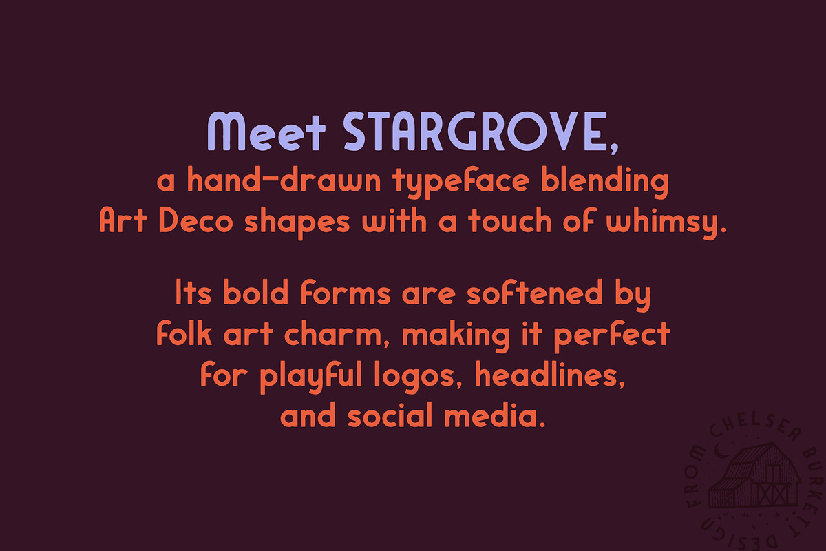 Stargrove, a Sans Serif Font by Chelsea Burkett (Photo 5 of 9)