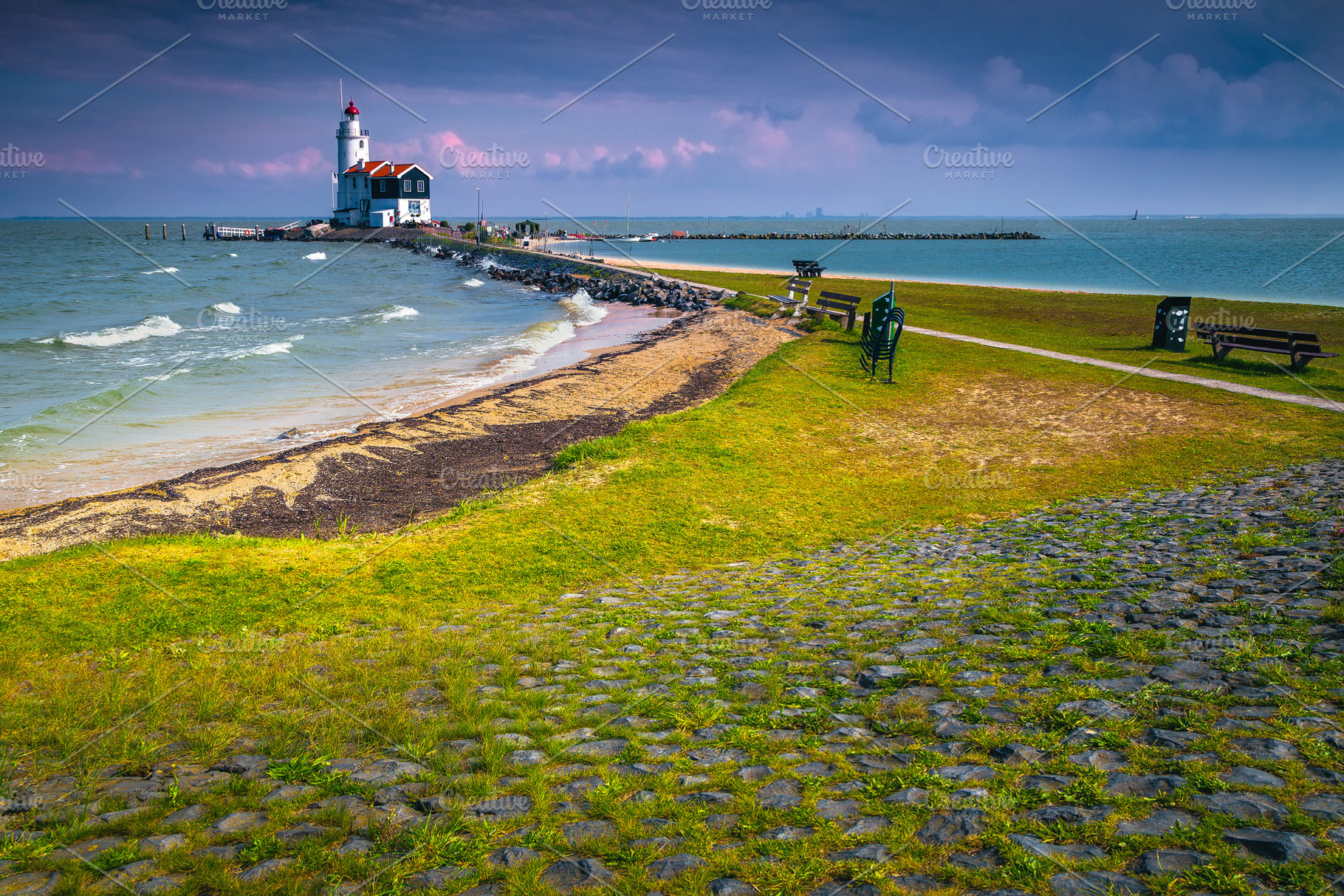 Cozy wooden lighthouse on the shore, a Nature Photo by Alpine Dreams