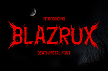 Blazrux - Death Metal Font