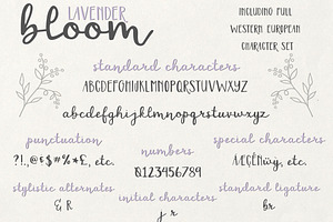 Lavender Bloom Hand Lettered Font