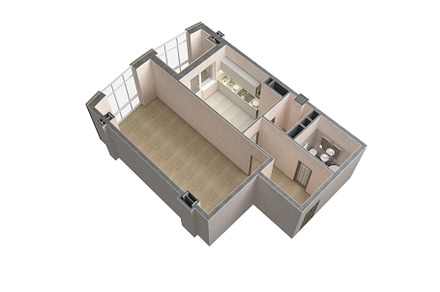Floor plan top view. Apartment