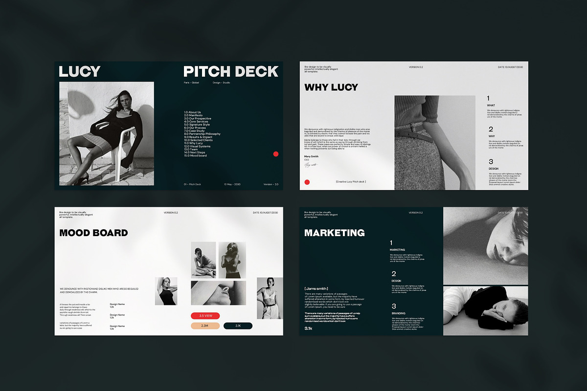 Lucy Pitch Deck Template preview 4