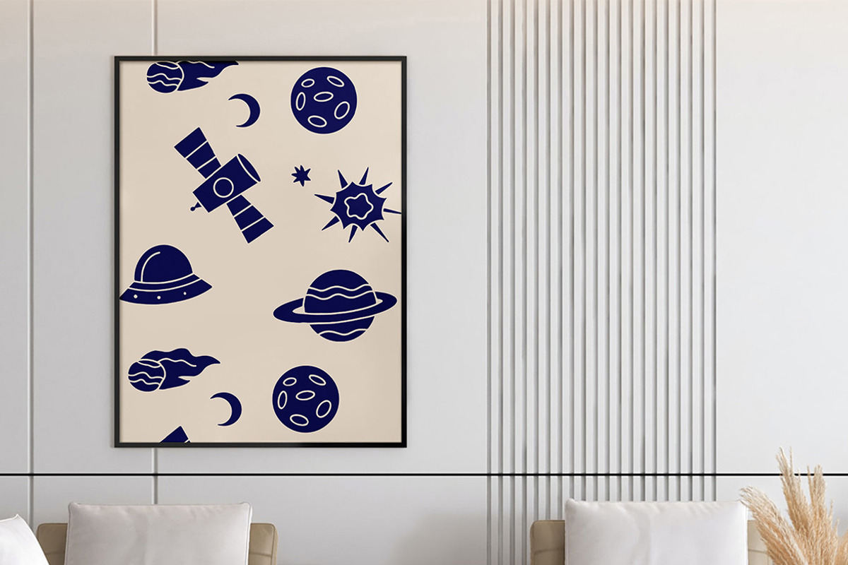 Outer Space Linocut, an Object Illustration by ClayStudio (Photo 5 of 8)