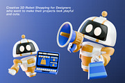 Robot Shopping 3D Illustration Pack, an Object 3D Model by Tempcraft (Thumbnail 2 of 5)