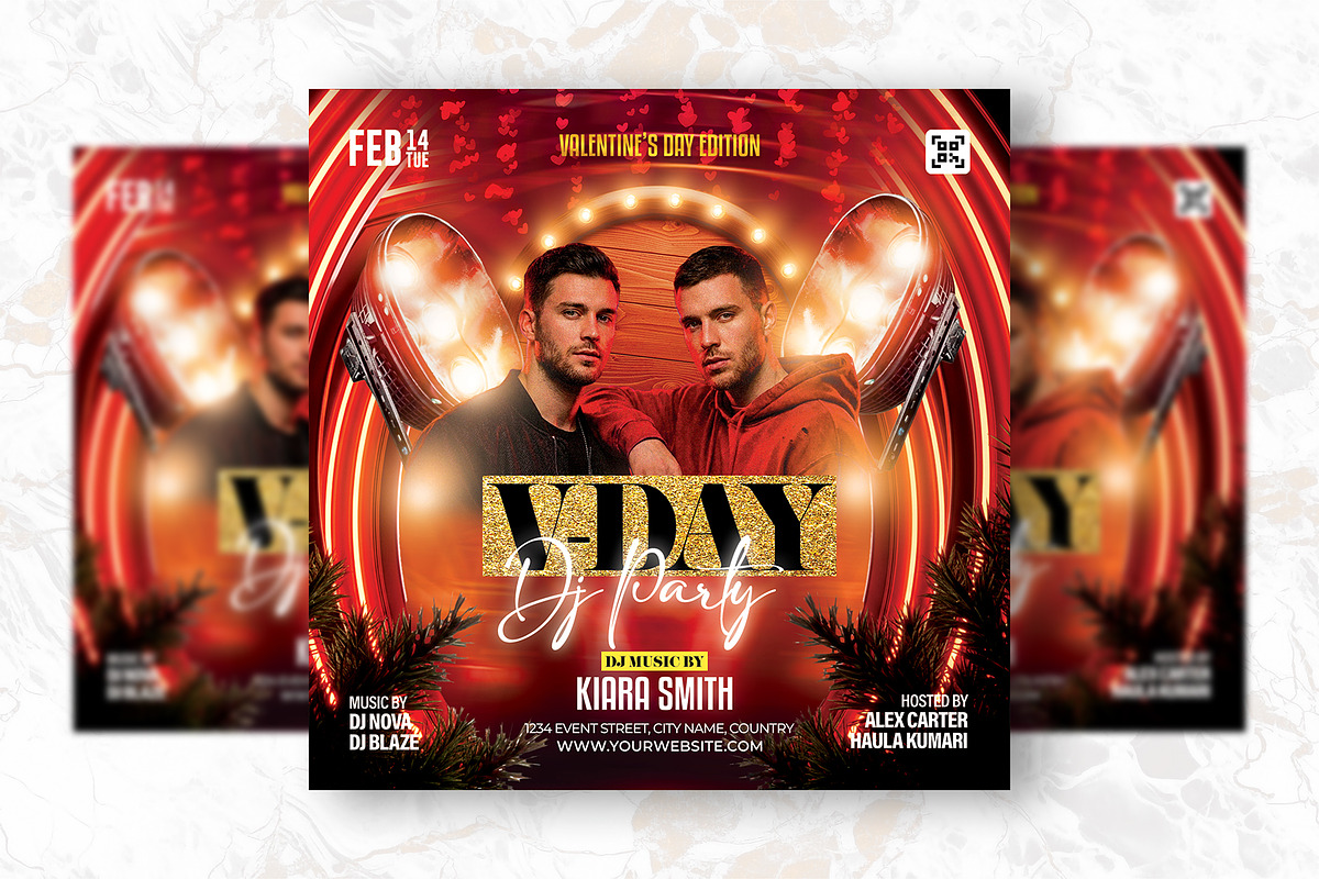 Valentine’s Day Dj Party Flyer, a Flyer Template by Shajib Shikder (Photo 2 of 2)