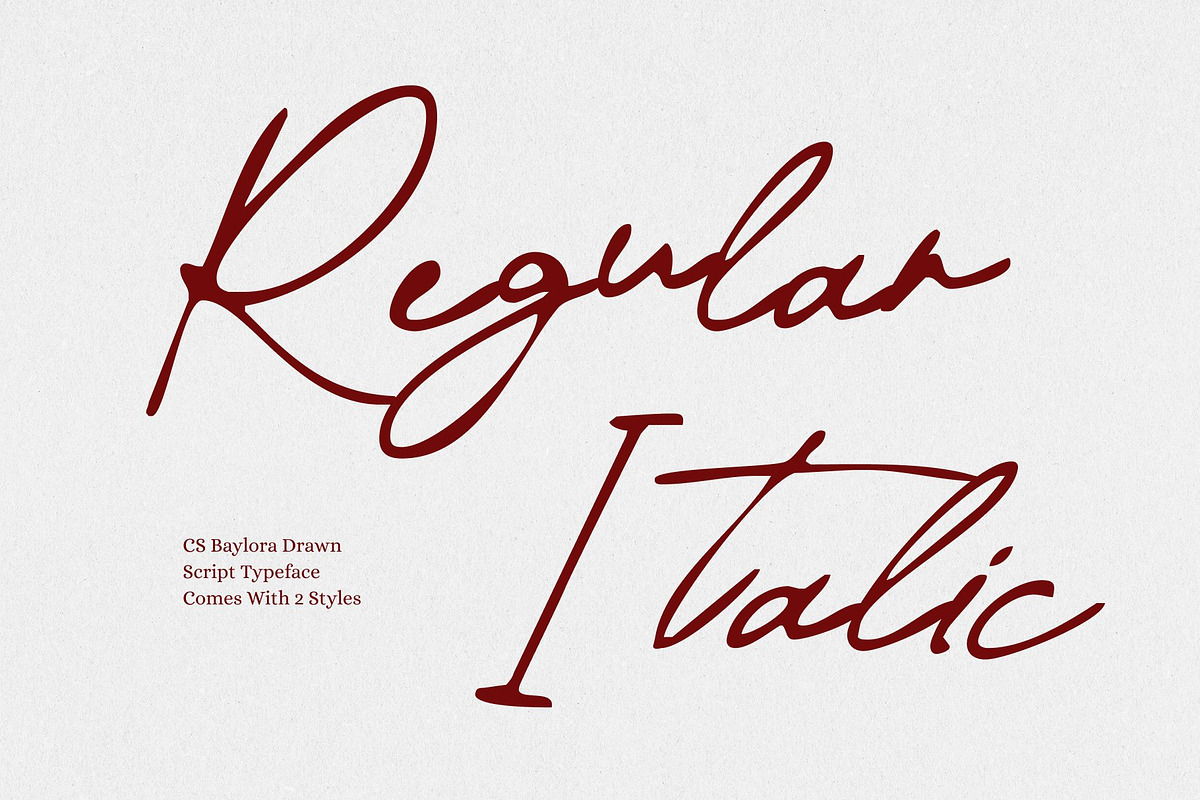 CS Baylora Drawn, a Script Font by Craft Supply Co. (Photo 5 of 8)