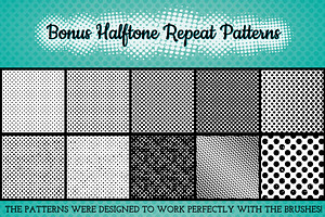 Halftone Brushes Bonus Patterns