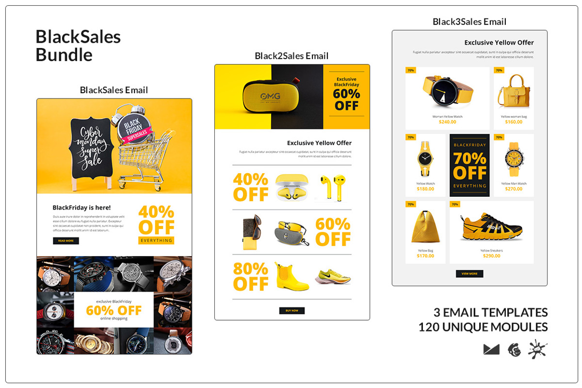 BlackSales Bundle + Online Builder, an Email Template by TheevsDesign
