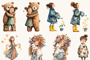 Whimsical Girl Valentine Clipart, a Person Illustration by Design Scotch (Thumbnail 2 of 8)