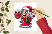 Christmas Crazy Old Women PNG, a Seasonal Illustration by Craft Nest (Thumbnail 2 of 4)