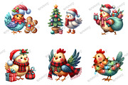 Quirky Christmas Chiken Clipart, an Illustration by designcity5 (Thumbnail 2 of 5)