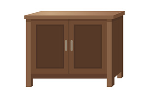 Office cabinet vector icon flat, an Object Illustration by the8monkey
