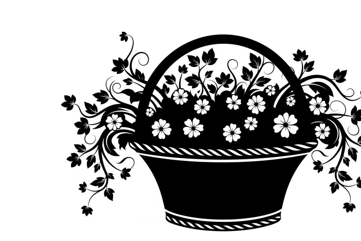 Charming flower basket wall art, an Illustration by Amazin_art (Photo 18 of 32)
