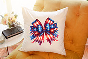 Watercolor 4th of July Bow Clipart, an Illustration by Sublimation Artist (Thumbnail 6 of 6)