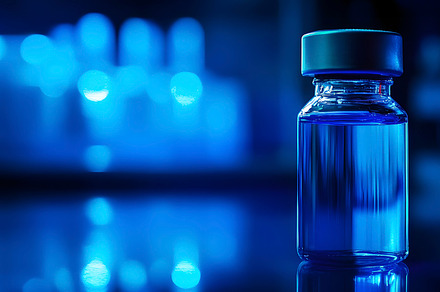 medicine or vaccine vial, panoramic, generative AI, a Photo by Nito