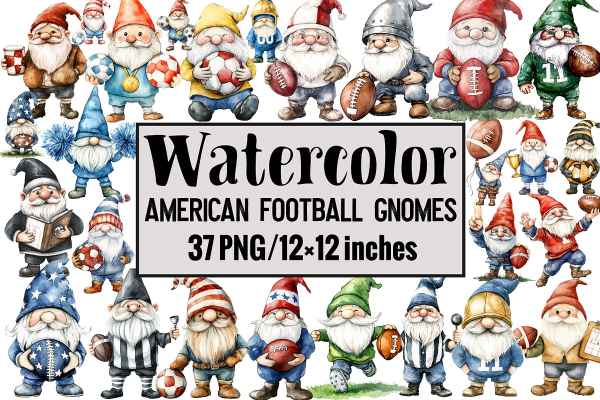 American Football Gnomes, an Illustration by Design Market (Photo 1 of 4)