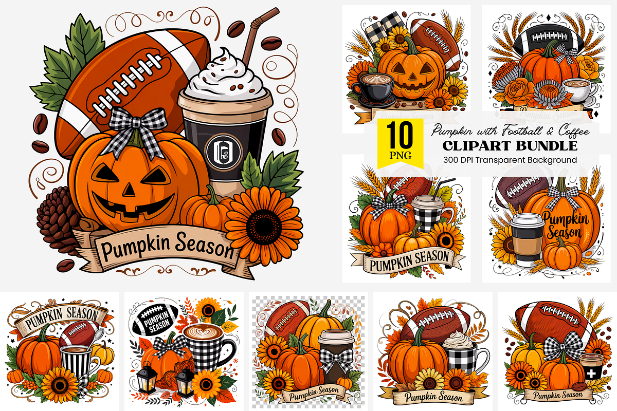 10 Fall Harvest, Autumn Decor PNG, an Illustration by Clipart Bloom (Photo 1 of 11)