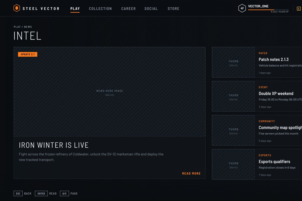 Military FPS Game 100 Screens, an UI Kit Template by pawellpi (Photo 22 of 116)