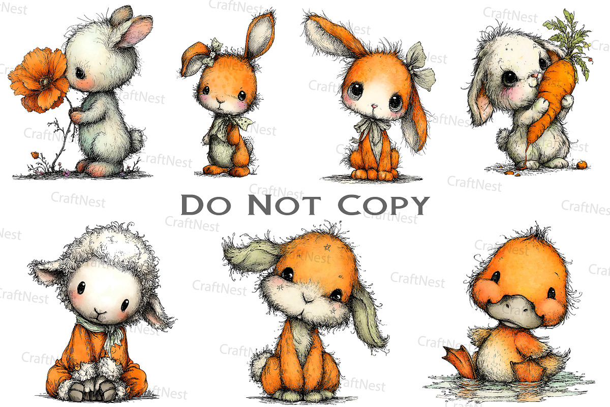 Nursery Animals Clipart, an Illustration by Craft Nest (Photo 8 of 9)