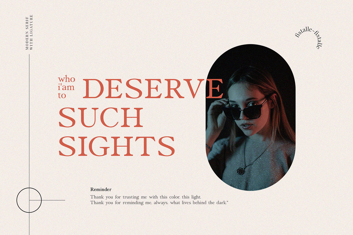 Fistalle Modern Serif With Ligature, a Serif Font by Font Kingdom (Photo 3 of 5)