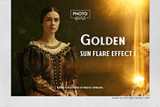 Golden Sun Flare Overlay Effect I, an Action Add-On by PhotoSpirit (Thumbnail 1 of 8)