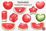 Watercolor Summer fruit watermelon, a Food Illustration by Vavavan Artwork (Thumbnail 5 of 6)