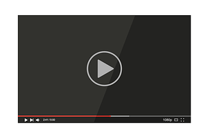 Video player with button play, an Object Graphic by VIVAT Design Studio