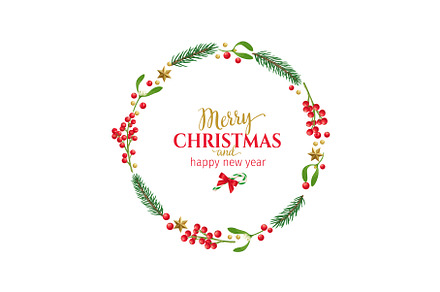 Christmas Round Frame, a Flyer Template by VictoriaSergeeva