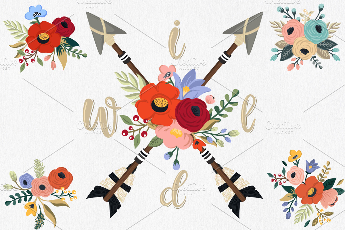 Hand Drawn Flower Patterns, a Pattern Graphic by Dasha_D (Photo 8 of 8)