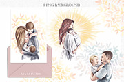 FAMILY watercolor clipart (part - 2), a Person Illustration by Elena_Sedova (Thumbnail 4 of 7)