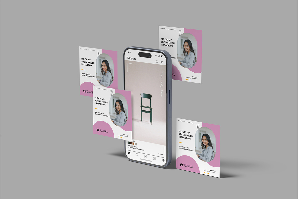 Mobile Social Media Post Mockup, a Social Media Template by rizalamora (Photo 5 of 11)