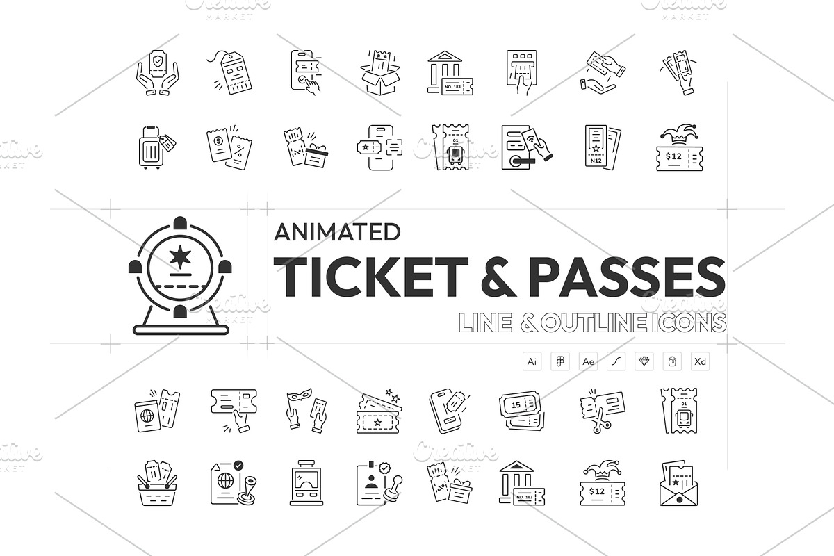 Animated Ticket and Passes Icons