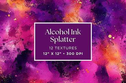 Alcohol Ink Splatter Textures