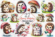Spring Hedgehog Sublimation Clipart, an Illustration by RobertsArt (Thumbnail 1 of 7)