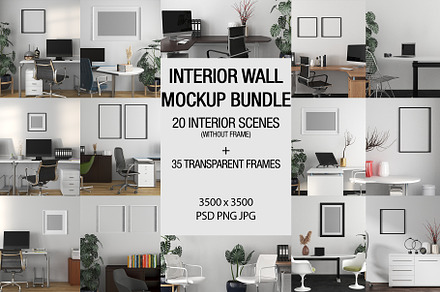 WAll frame mockup bundle v4
